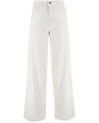 Ermanno Scervino - Wide-leg high waist denim jeans - Lyst