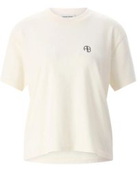 Anine Bing - Tops ,Wit ,Katoen Rear-Lettering T-Shirt - Lyst
