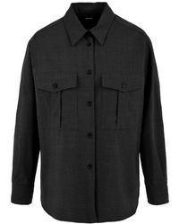 Aspesi - Overhemden ,Grijs ,Katoen Damesblouse - Lyst