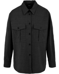 Aspesi - Overhemden ,Grijs ,Katoen Damesblouse - Lyst