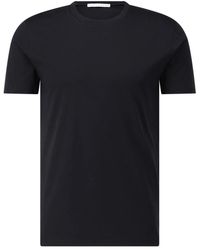 KIEFERMANN - Tops ,Zwart ,Katoen Puur Katoenen T-Shirt Met Klassiek Design - Lyst