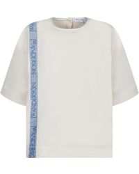 JW Anderson - Logo Geborduurd Room T-Shirt - Lyst