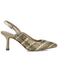 Menbur - Slingback Mit Strasssteinen Und Spulenabsatz - Lyst