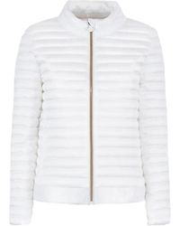 Save The Duck - Jassen ,Wit ,Nylon Witte Gewatteerde Alyssa Jas Met Rits - Lyst