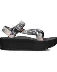 Teva - Schwarze Flatform-Sandalen Für Sonnige Tage - Lyst