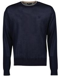 Prada - Blauwe Trui Van Wol En Zijde - Lyst