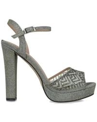 Menbur - Sandalo Cerimonia Con Strass E Plateau - Lyst