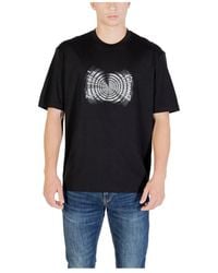 ARMANI EXCHANGE - Bedrucktes Kurzarm-T-Shirt Mit Rundhalsausschnitt - Lyst