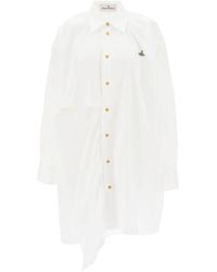 Vivienne Westwood - Asymmetrisches hemdkleid mit ausschnitten - Lyst