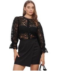 Notre-v - Overhemden ,Zwart ,Nv-Isolde Blouse - Lyst