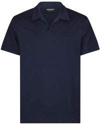Dondup - Tops ,Blauw ,Jersey Bowling Polo Shirt - Lyst