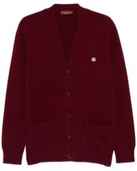 Gucci - Truien & Vesten ,Rood ,Wol Wol-Cashmere Cardigan Met Borduursel - Lyst