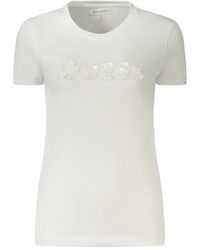 Guess - Tops ,Wit ,Katoen Eco Crewneck Sequin Tee - Lyst