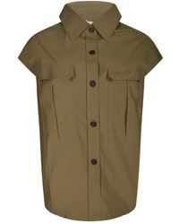 P.A.R.O.S.H. - P.A.R.O..H. ,Overhemden ,Groen ,Katoen Shirt - Lyst