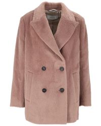 Peserico - Nepbont &Amp; Shearling Jassen - Lyst