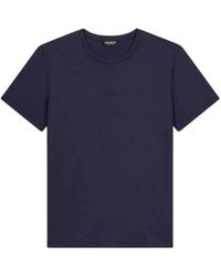 Dondup - Tops ,Zwart ,Katoen Regular-Fit T-Shirt Met Ronde Hals - Lyst