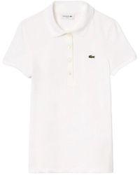 Lacoste - T-shirt e polo bianchi - Lyst