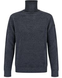 Rrd - Truien & Vesten ,Blauw ,Polyester Velvet Turtleneck Knit - Lyst