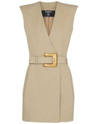 Balmain - Wrap Dresses - Lyst
