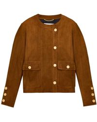 Saint Laurent - Leather Jassen - Lyst