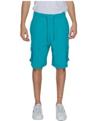 Pharmacy Industry - Shorts in cotone turchese con lacci - Lyst