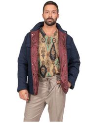 Etro - Jassen ,Blauw ,Polyester Quilted Overshirt - Lyst