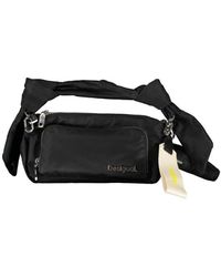 Desigual - Schwarze polyester-handtasche mit verstellbarem schultergurt - Lyst
