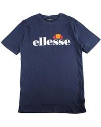 Ellesse - Tops ,Blauw ,Katoen Short Sleeve T-Shirt - Lyst