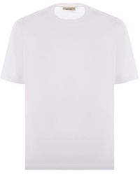 FILIPPO DE LAURENTIIS - T-shirt e polo in cotone bianco - Lyst