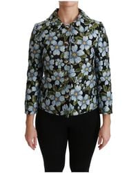 Dolce & Gabbana - Blazer à fleurs veste en polyester - Lyst