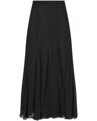 Chloé - Rokken ,Zwart ,Nylon Zwarte Zijde & Nylon Rok - Lyst