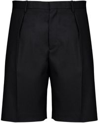 Dior - Korte Broeken ,Zwart ,Wol Tailored Shorts - Lyst