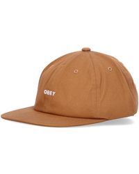Obey - Accessoires ,Bruin ,Katoen Bruine Suiker Flat Visor Cap - Lyst