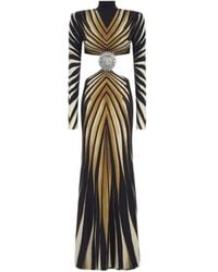 Roberto Cavalli - Ray Of Print Cut Out Knit Dress - Lyst