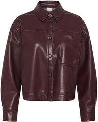 Kaffe - Jassen ,Bruin ,Leer Leren Jas - Lyst