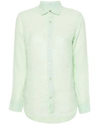 Peuterey - Camisa de lino verde manzana - Lyst