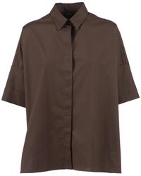 Fay - Overhemden ,Bruin ,Katoen Camicia 3/4 - Lyst