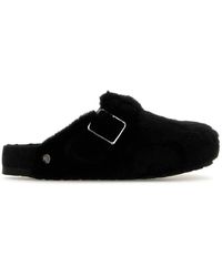 Birkenstock - Shearling boston slippers - Lyst