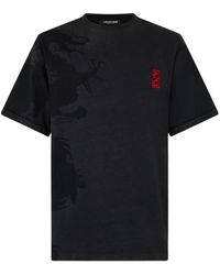 Roberto Cavalli - Draken Monogram Katoenen T-Shirt - Lyst
