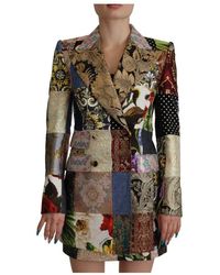 Dolce & Gabbana - Patchwork jacquard blazer jacke - Lyst
