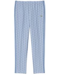 Lacoste - Broeken ,Blauw ,Katoen Paris Monogram Trainingsbroeken - Lyst