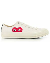 comme de garcons white converse