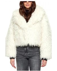 Michael Kors - Jassen ,Polyester Cropped Faux Fur Jacket - Lyst