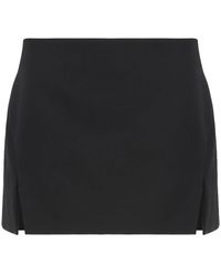 Givenchy - Rokken ,Zwart ,Wol Sliced Mini Skirt - Lyst