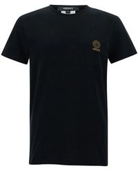 Versace - Tops ,Zwart ,Katoen Medusa Undershirt - Lyst