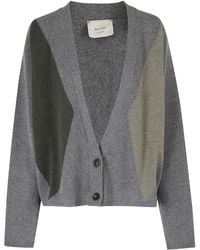 Alysi - Truien & Vesten ,Grijs ,Chique Vest Met Ruitpatroon - Lyst