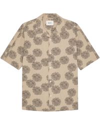 NN07 - Overhemden ,Veelkleurig ,Linnen Ole Open Collar Linnen Overhemd - Lyst