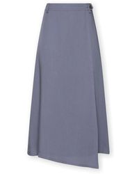 Elena Miro - Rokken ,Grijs ,Asymmetrische Midi-Rok - Lyst