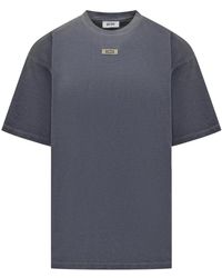 Gcds - Tops ,Grijs ,Katoen Patch Logo Solarized T-Shirt - Lyst