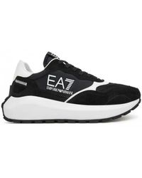 EA7 - Schoenen ,Zwart ,Leer Low-Top Sneakers - Lyst